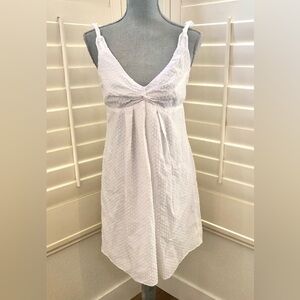 SUNHEE Women’s White Cotton Dress SIZE 6 Vacation Travel Summer 100% Cotton Y2K